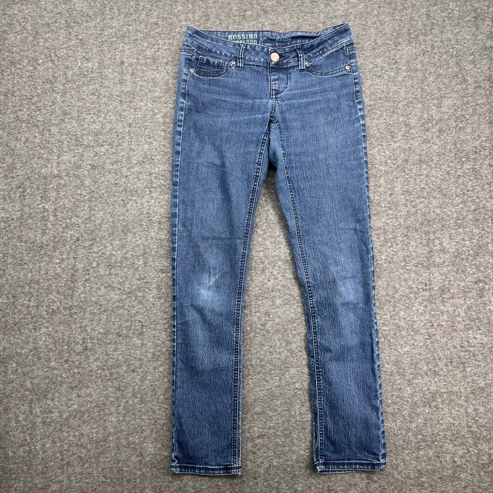 Mossimo Supply Co Womens Medium Wash Low Rise 5 Stretch Skinny Denim Jeggings